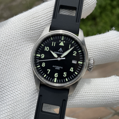 STEELFLIER SF750 Men's Automatic Mechanical Watch NH35 Movement Sapphire Crystal Swiss Luminous 200M Waterproof 316L Stainless Steel Luxury Pilot Watch