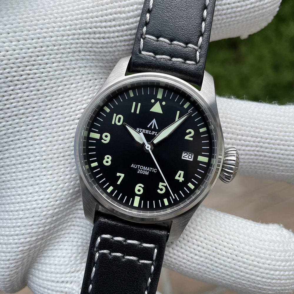 STEELFLIER SF750 Men's Automatic Mechanical Watch NH35 Movement Sapphire Crystal Swiss Luminous 200M Waterproof 316L Stainless Steel Luxury Pilot Watch