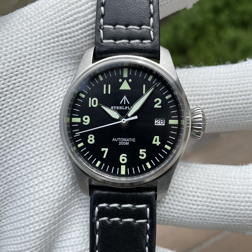 STEELFLIER SF750 Men's Automatic Mechanical Watch NH35 Movement Sapphire Crystal Swiss Luminous 200M Waterproof 316L Stainless Steel Luxury Pilot Watch