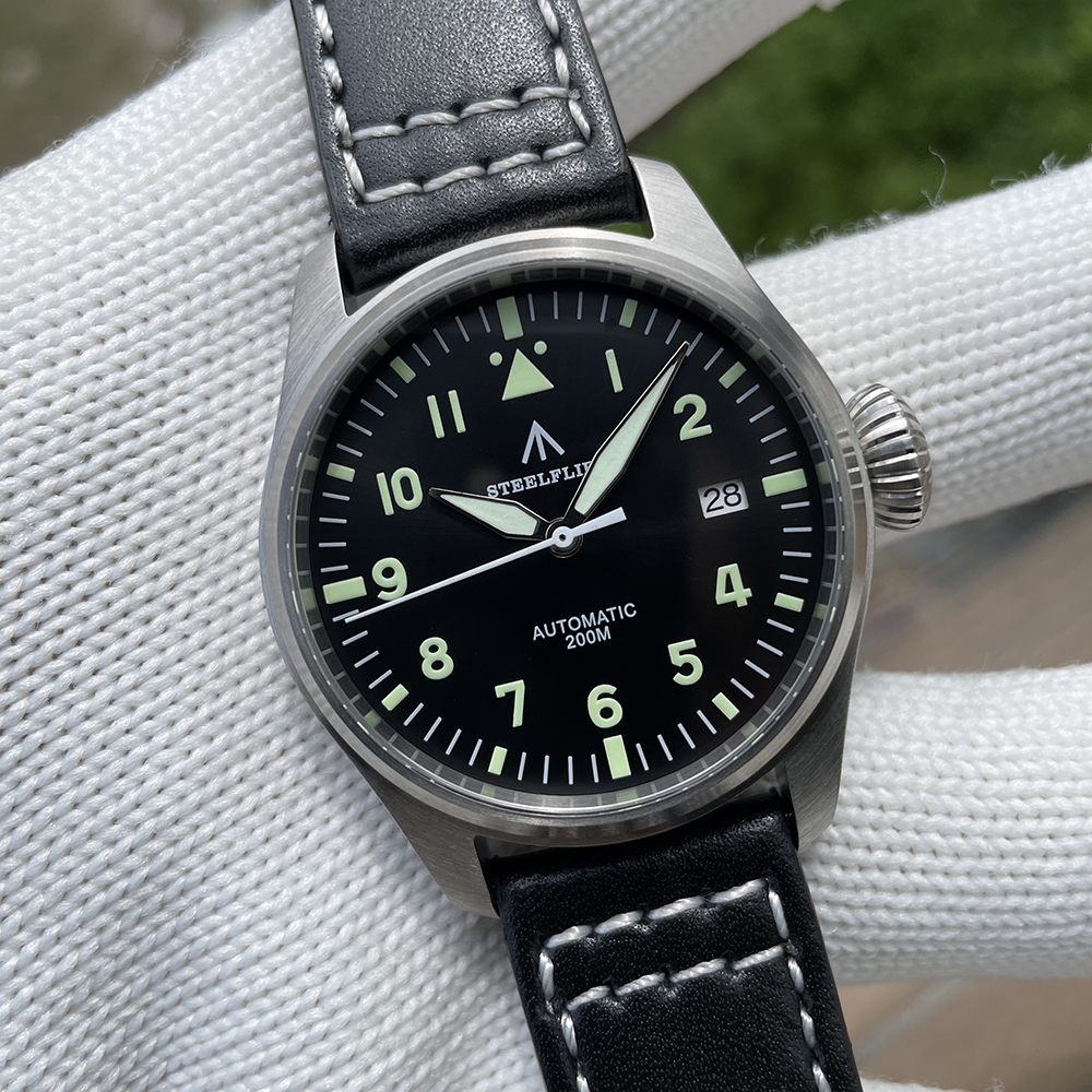 STEELFLIER SF750 Men's Automatic Mechanical Watch NH35 Movement Sapphire Crystal Swiss Luminous 200M Waterproof 316L Stainless Steel Luxury Pilot Watch