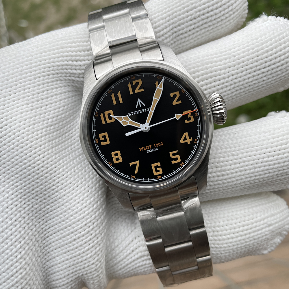 STEELFLIER Official SF740V New Quartz Wristwatch Super C3 Luminous 200M Waterproof VH31 Mute Movement Man Fashion Business Watch