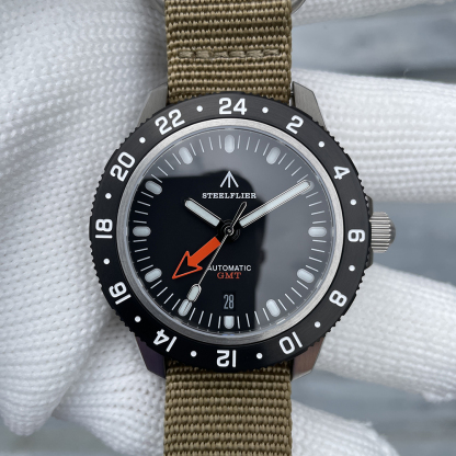 STEELFLIER Official SF793 Luxury GMT Mechanical Wristwatch Steel Bezel NH34 Movement Super Luminous 20Bar Waterproof Dive Watch