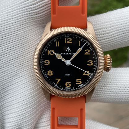 STEELFLIER Official SF741S Bronze Dive Pilot Sapphire Mirror Swiss Luminous 20Bar Waterproof VH31 Mute Movt Luxury Quartz Watch