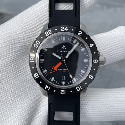 STEELFLIER Official SF793 Luxury GMT Mechanical Wristwatch Steel Bezel NH34 Movement Super Luminous 20Bar Waterproof Dive Watch