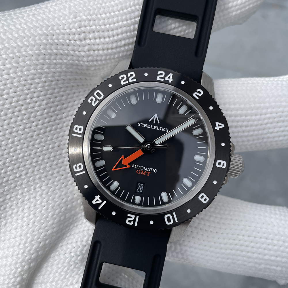 STEELFLIER Official SF793 Luxury GMT Mechanical Wristwatch Steel Bezel NH34 Movement Super Luminous 20Bar Waterproof Dive Watch