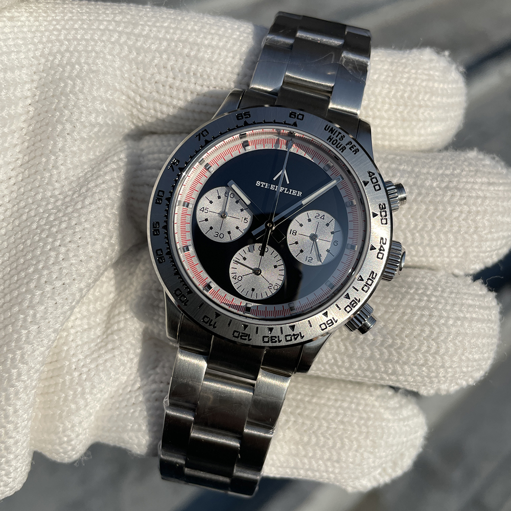 STEELFLIER Official SF733 New Arrival Luxury Quartz Wristwatch Timepiece VK63 Mute Movement BGW9 Luminous 200M Waterproof Watch