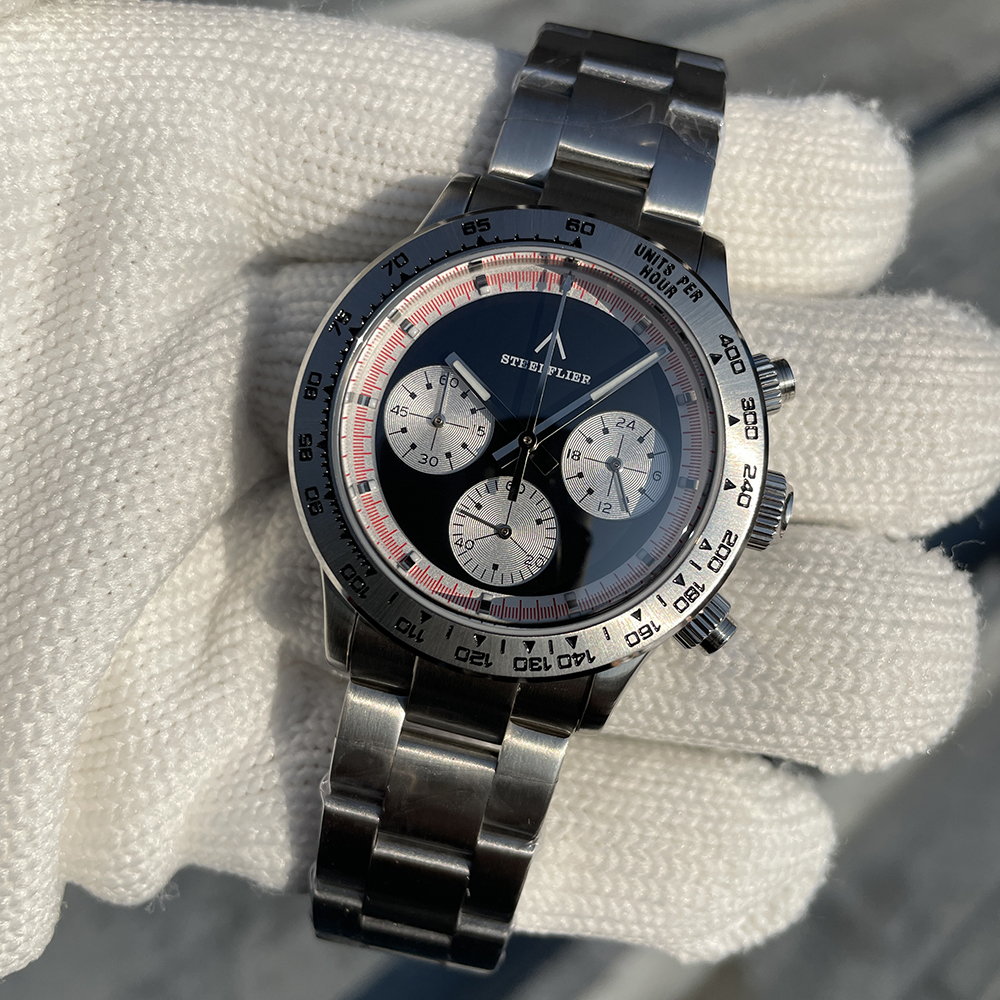 STEELFLIER Official SF733 New Arrival Luxury Quartz Wristwatch Timepiece VK63 Mute Movement BGW9 Luminous 200M Waterproof Watch