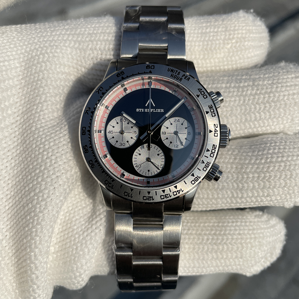 STEELFLIER Official SF733 New Arrival Luxury Quartz Wristwatch Timepiece VK63 Mute Movement BGW9 Luminous 200M Waterproof Watch