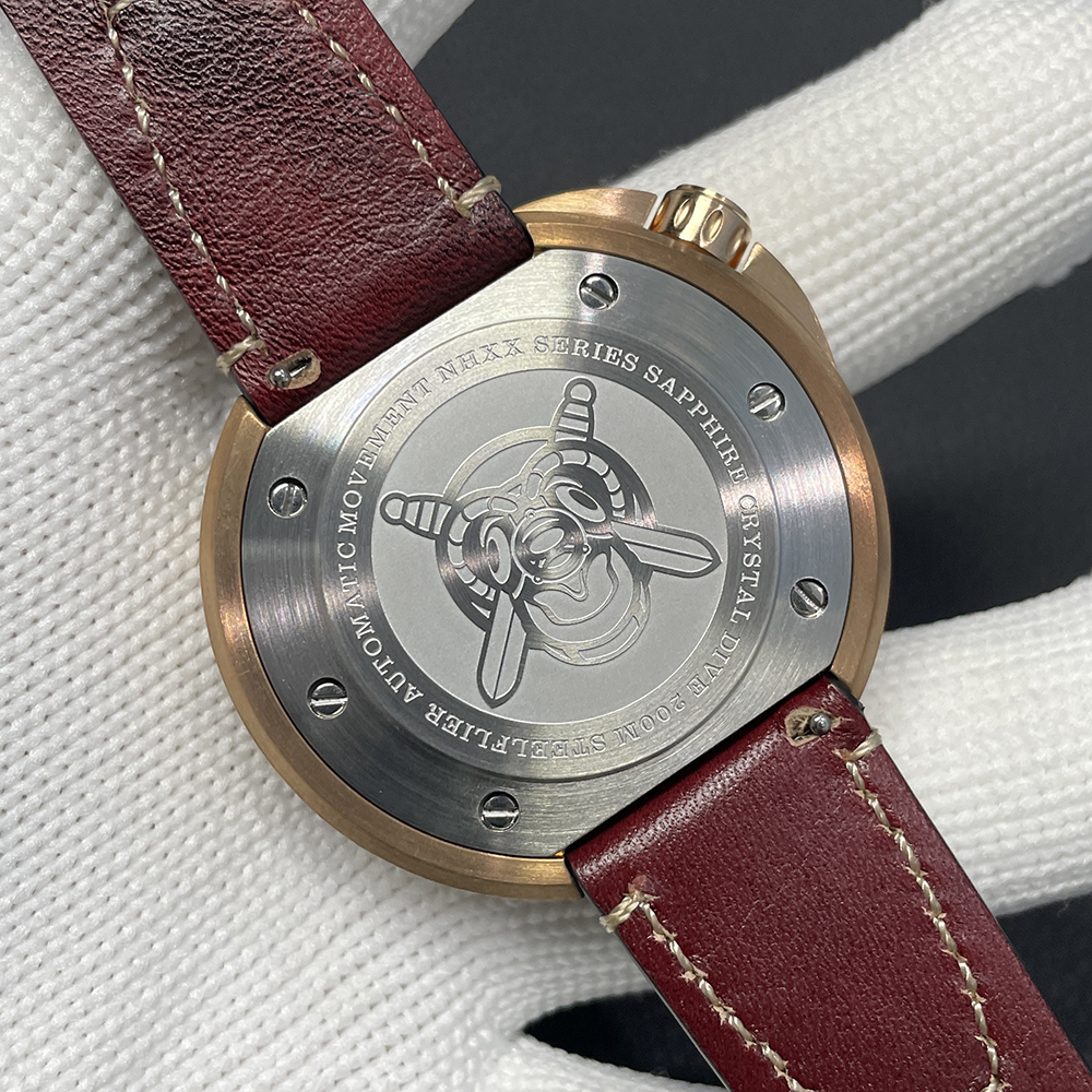 STEELFLIER Official SF762S Bronze Men Mechanical Watch Japan NH35 Movement Super Luminous 20Bar Waterproof Vintage Diver Wristwatch