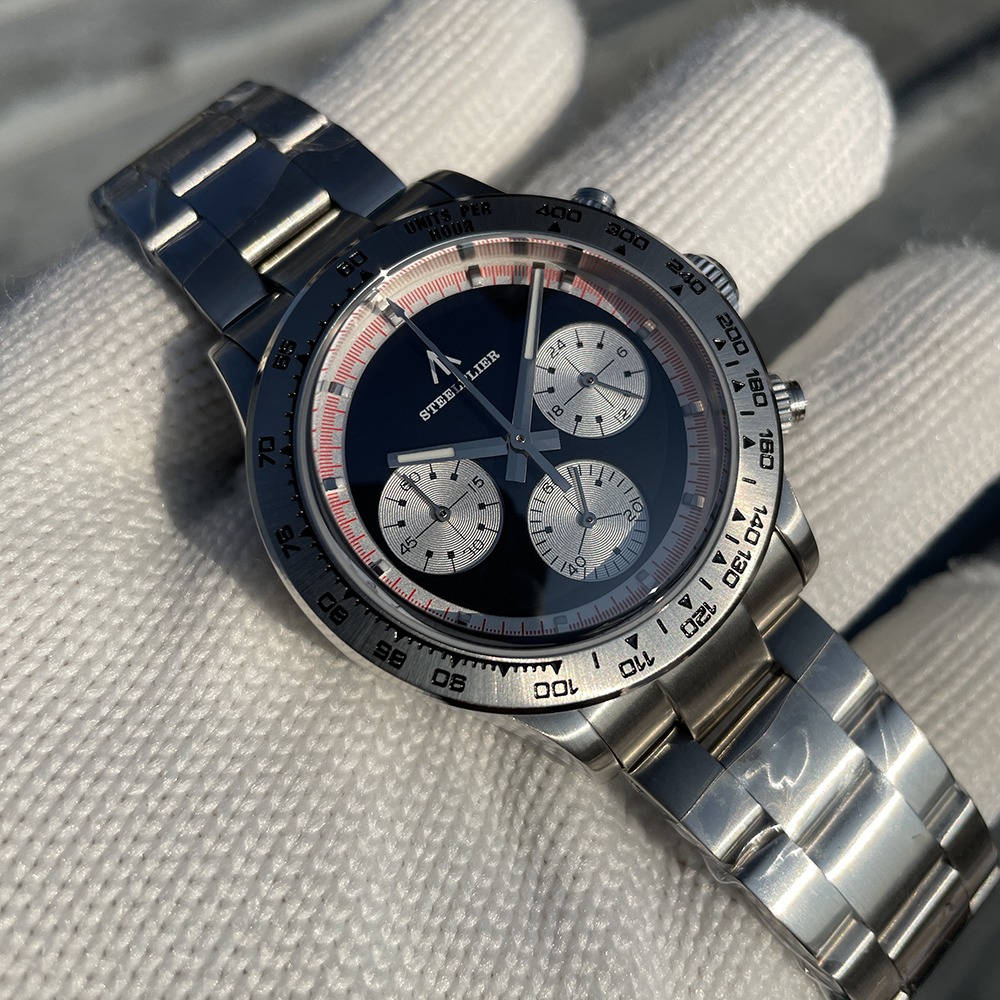 STEELFLIER Official SF733 New Arrival Luxury Quartz Wristwatch Timepiece VK63 Mute Movement BGW9 Luminous 200M Waterproof Watch