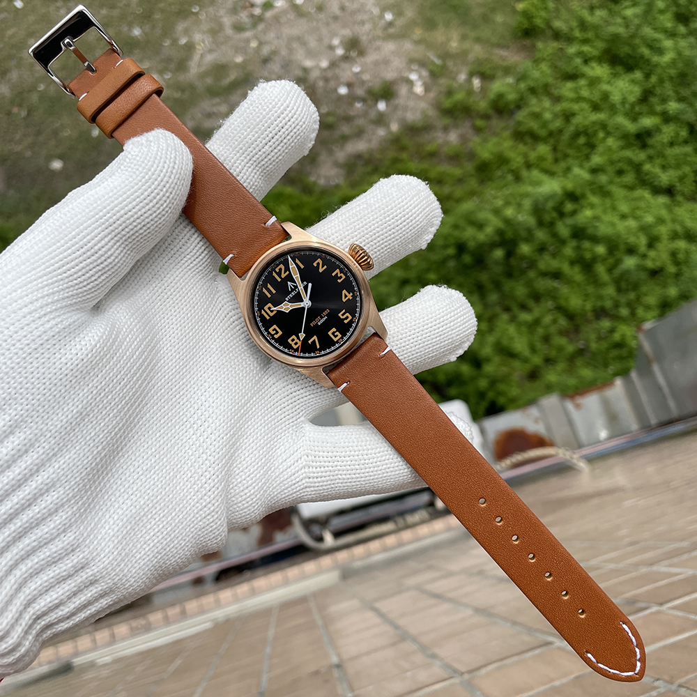 STEELFLIER SF740VS Swiss Super Luminous VH31 Movement Bronze Watch Synthetic Sapphire Mirror 200 Meters Waterproof Men's Watch