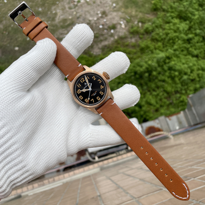 STEELFLIER SF740VS Swiss Super Luminous VH31 Movement Bronze Watch Synthetic Sapphire Mirror 200 Meters Waterproof Men's Watch