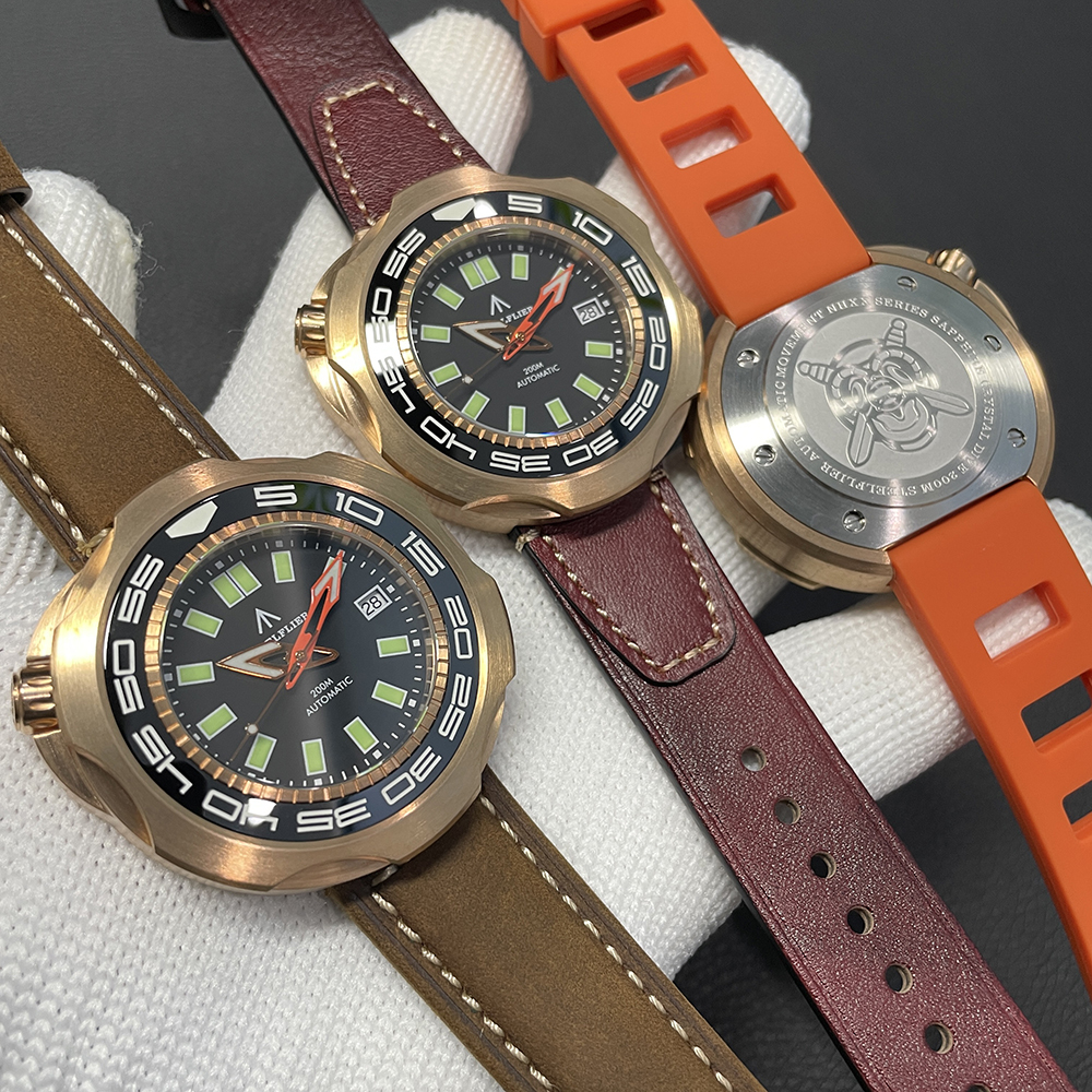 STEELFLIER Official SF762S Bronze Men Mechanical Watch Japan NH35 Movement Super Luminous 20Bar Waterproof Vintage Diver Wristwatch