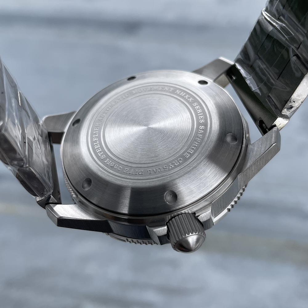 STEELFLIER Official SF787 Luxury Men Dive Watch Double Calendar NH36 Movement Super Luminous 200M Waterproof Mechanical Wristwatch