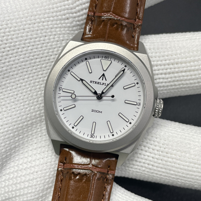 STEELFLIER Official SF726 Luxury Quartz Wristwatch Super Luminous VH31 Mute Movement 20Bar Waterproof Fashion Dive White Watch