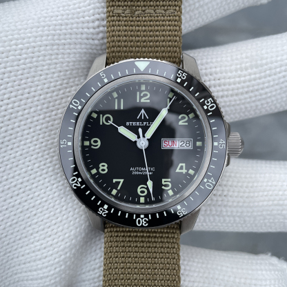 STEELFLIER Official SF787 Luxury Men Dive Watch Double Calendar NH36 Movement Super Luminous 200M Waterproof Mechanical Wristwatch