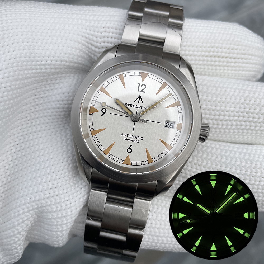 STEELFLIER SF751-BS Luxury Fashion Mechanical Watch NH35 Movement Super Luminous Dive Watch 20Bar Waterproof Men's Classic Wristwatch