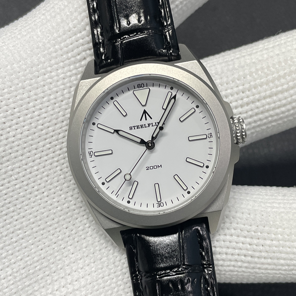 STEELFLIER Official SF726 Luxury Quartz Wristwatch Super Luminous VH31 Mute Movement 20Bar Waterproof Fashion Dive White Watch