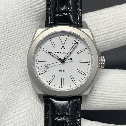 STEELFLIER Official SF726 Luxury Quartz Wristwatch Super Luminous VH31 Mute Movement 20Bar Waterproof Fashion Dive White Watch