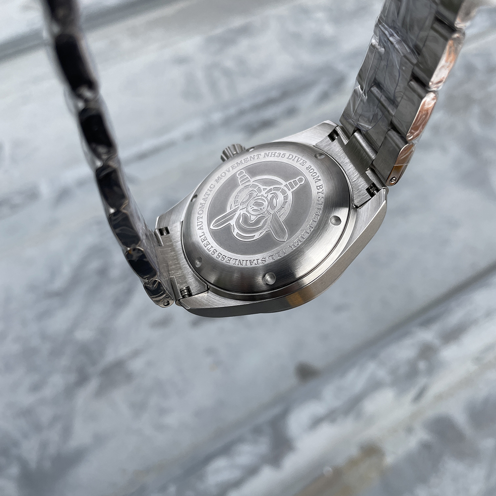 STEELFLIER Official SF751 White Dial Men's Luxury Mechanical Wristwatch NH35 Automatic Movement Super Luminous 20Bar Waterproof Classic Dive Watch