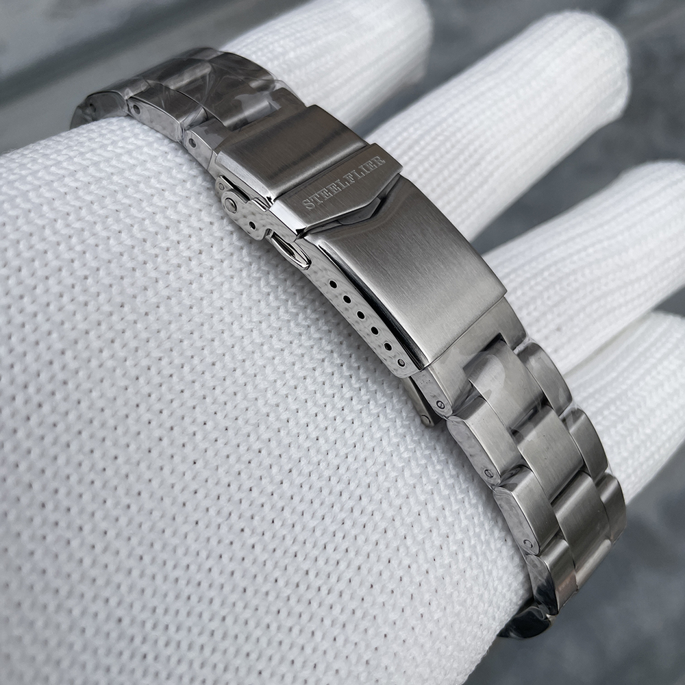 STEELFLIER Official SF751 White Dial Men's Luxury Mechanical Wristwatch NH35 Automatic Movement Super Luminous 20Bar Waterproof Classic Dive Watch