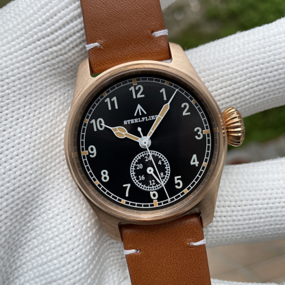 STEELFLIER Official SF746S Men Quartz Bronze Watch Sapphire Mirror VH60 Movt Swiss Luminous 20Bar Waterproof Sports Wristwatches