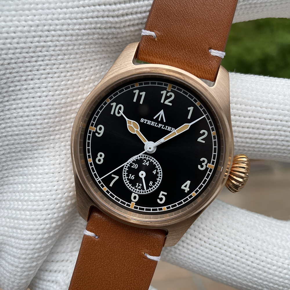 STEELFLIER Official SF746S Men Quartz Bronze Watch Sapphire Mirror VH60 Movt Swiss Luminous 20Bar Waterproof Sports Wristwatches