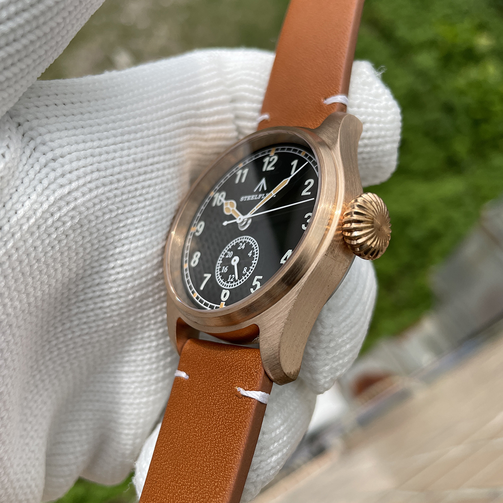 STEELFLIER Official SF746S Men Quartz Bronze Watch Sapphire Mirror VH60 Movt Swiss Luminous 20Bar Waterproof Sports Wristwatches