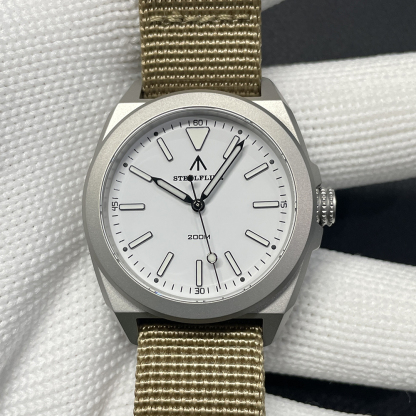STEELFLIER Official SF726 Luxury Quartz Wristwatch Super Luminous VH31 Mute Movement 20Bar Waterproof Fashion Dive White Watch