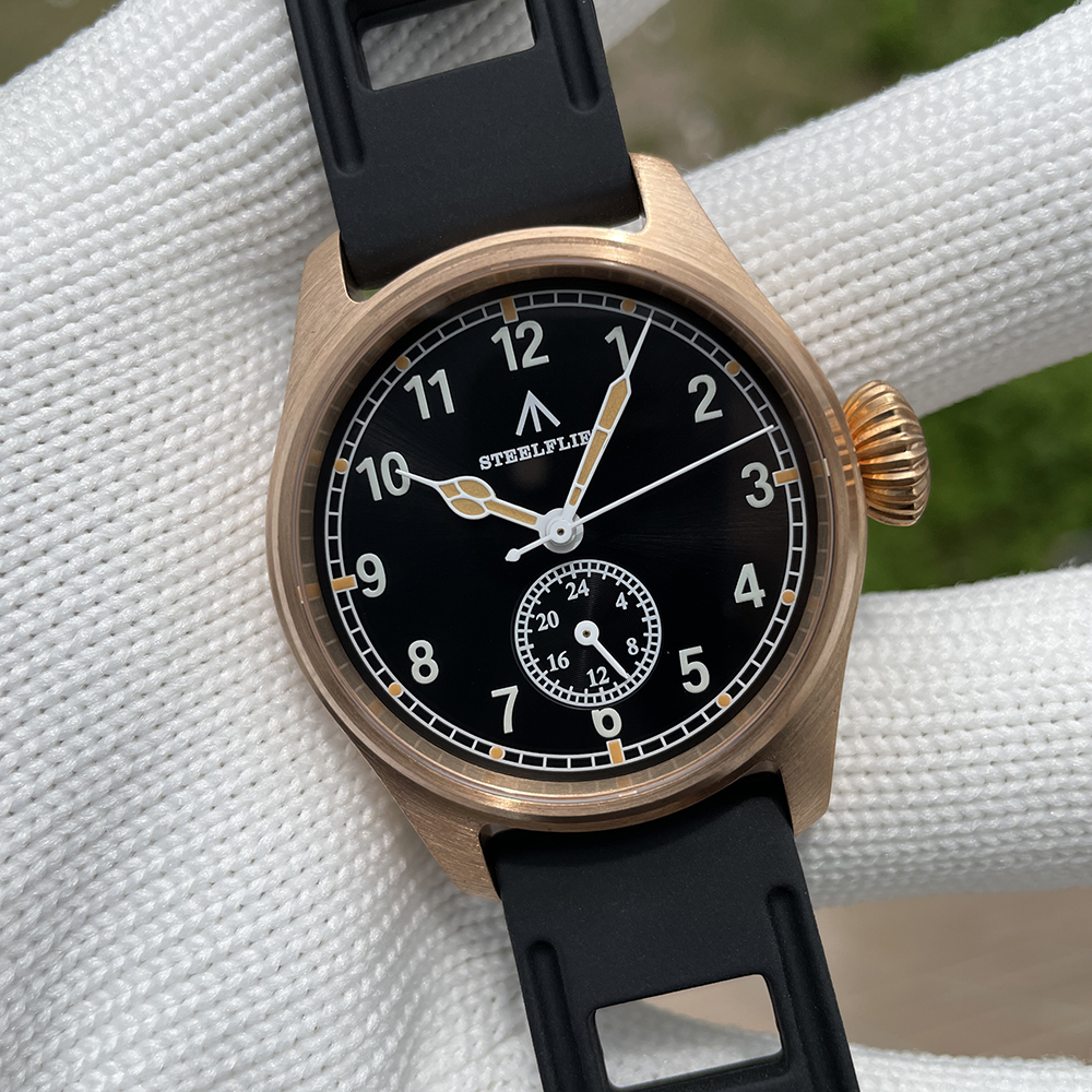 STEELFLIER Official SF746S Men Quartz Bronze Watch Sapphire Mirror VH60 Movt Swiss Luminous 20Bar Waterproof Sports Wristwatches