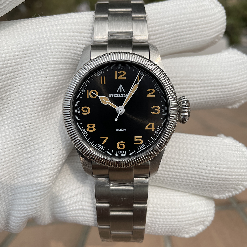 STEELFLIER Official SF741 Classic Quartz Wristwatches Souvenirs Sapphire Mirror VH31 Mute 200M Waterproof Luxury Luminous Watch