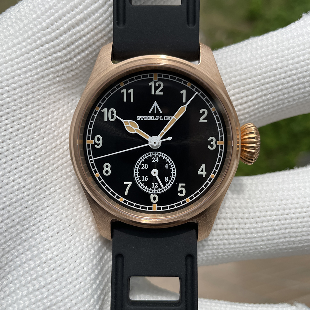 STEELFLIER Official SF746S Men Quartz Bronze Watch Sapphire Mirror VH60 Movt Swiss Luminous 20Bar Waterproof Sports Wristwatches