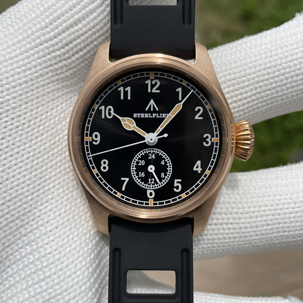 STEELFLIER Official SF746S Men Quartz Bronze Watch Sapphire Mirror VH60 Movt Swiss Luminous 20Bar Waterproof Sports Wristwatches