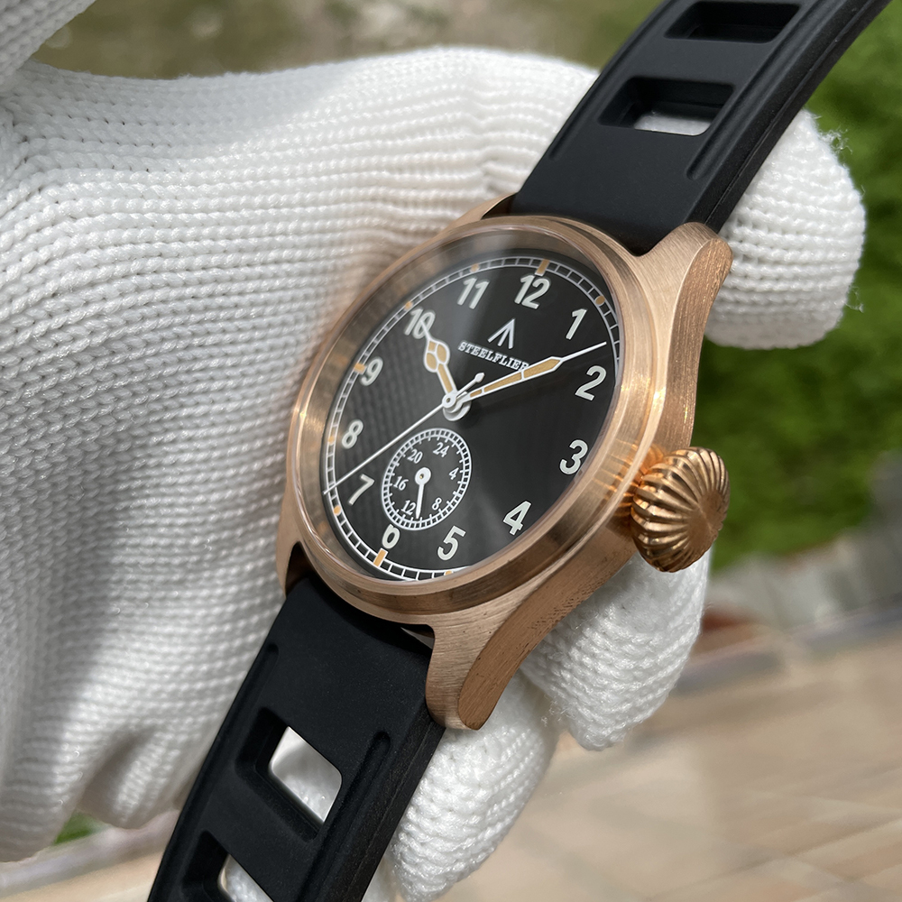 STEELFLIER Official SF746S Men Quartz Bronze Watch Sapphire Mirror VH60 Movt Swiss Luminous 20Bar Waterproof Sports Wristwatches