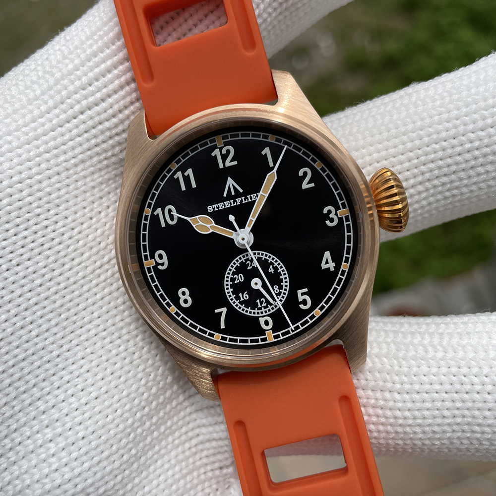 STEELFLIER Official SF746S Men Quartz Bronze Watch Sapphire Mirror VH60 Movt Swiss Luminous 20Bar Waterproof Sports Wristwatches