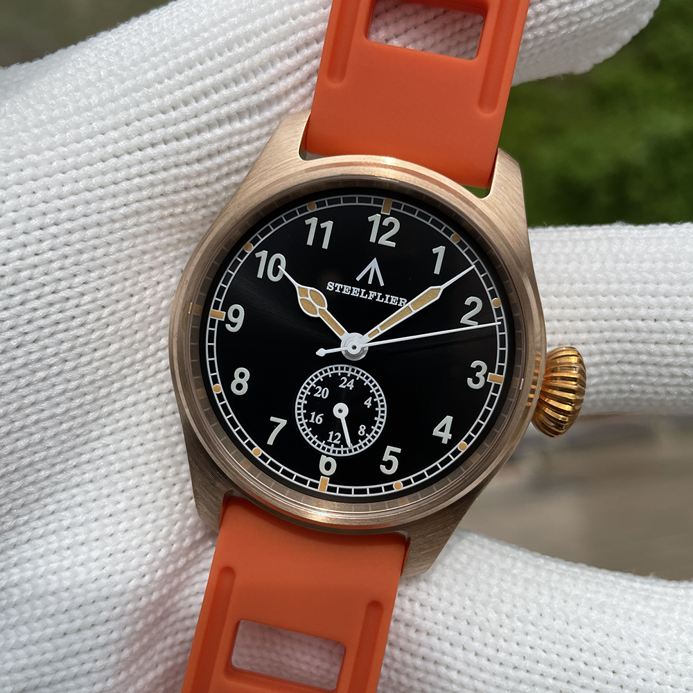 STEELFLIER Official SF746S Men Quartz Bronze Watch Sapphire Mirror VH60 Movt Swiss Luminous 20Bar Waterproof Sports Wristwatches