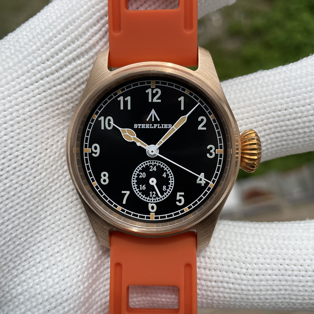 STEELFLIER Official SF746S Men Quartz Bronze Watch Sapphire Mirror VH60 Movt Swiss Luminous 20Bar Waterproof Sports Wristwatches