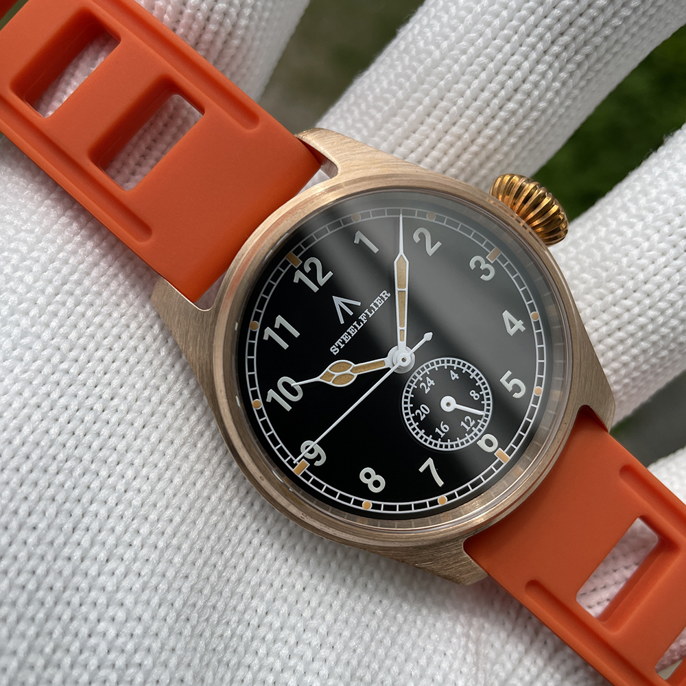 STEELFLIER Official SF746S Men Quartz Bronze Watch Sapphire Mirror VH60 Movt Swiss Luminous 20Bar Waterproof Sports Wristwatches