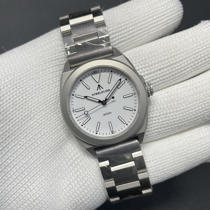 STEELFLIER Official SF726 Luxury Quartz Wristwatch Super Luminous VH31 Mute Movement 20Bar Waterproof Fashion Dive White Watch