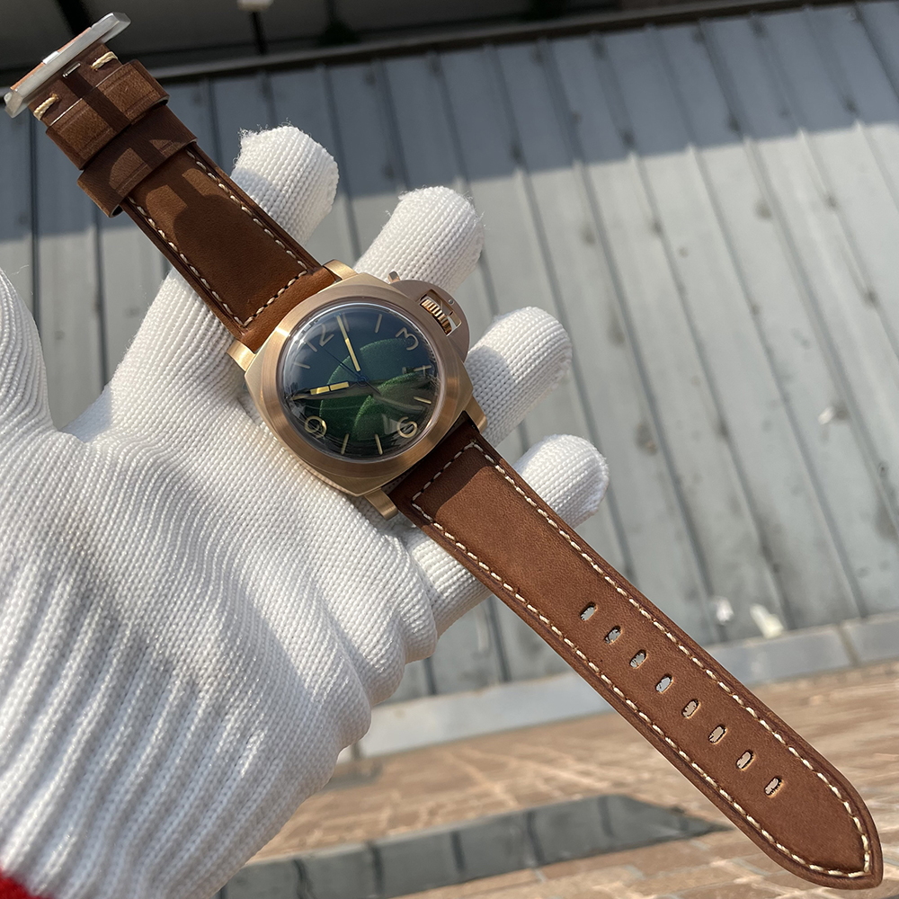 STEELFLIER SF765S Luxury Men Mechanical Watch Bronze NH35 Auto Movement Swiss Green Luminous Transparent Bottom Cover 20Bar Waterproof Wristwatch