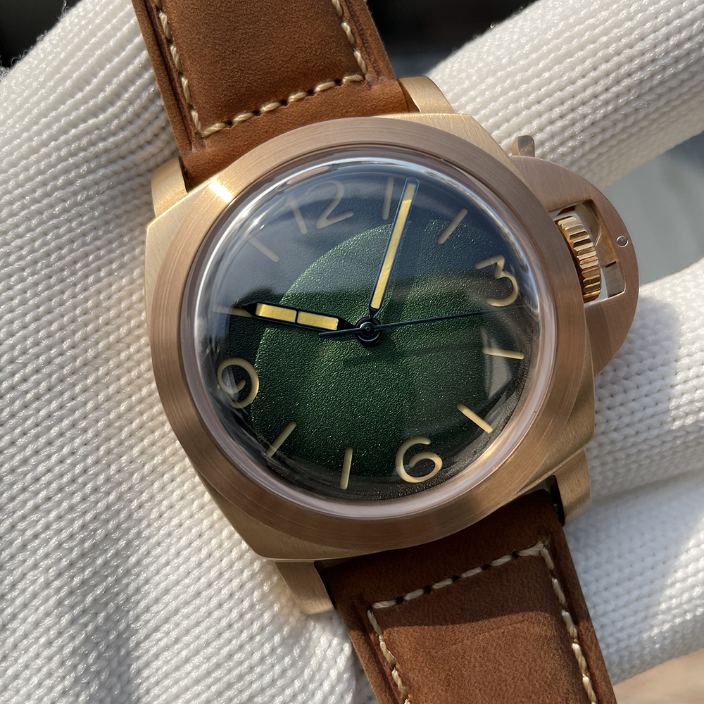 STEELFLIER SF765S Luxury Men Mechanical Watch Bronze NH35 Auto Movement Swiss Green Luminous Transparent Bottom Cover 20Bar Waterproof Wristwatch