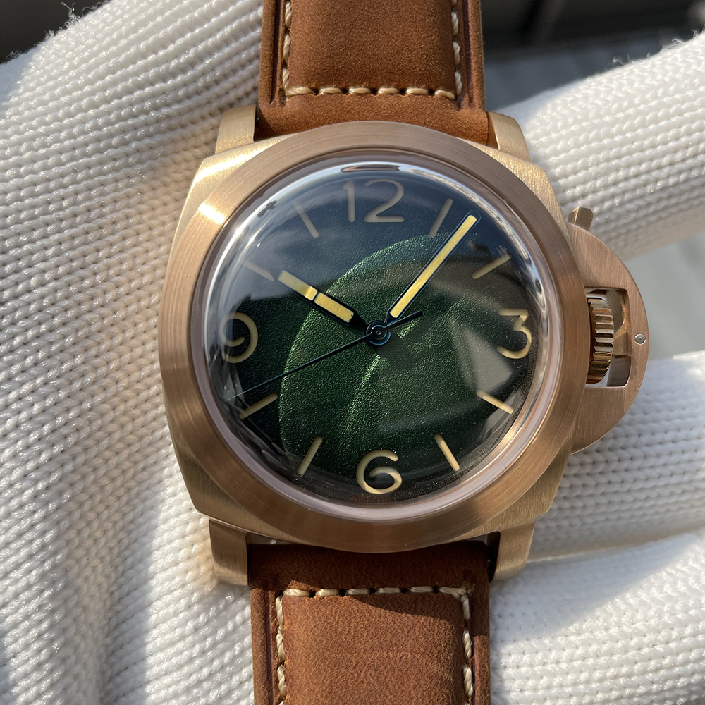 STEELFLIER SF765S Luxury Men Mechanical Watch Bronze NH35 Auto Movement Swiss Green Luminous Transparent Bottom Cover 20Bar Waterproof Wristwatch