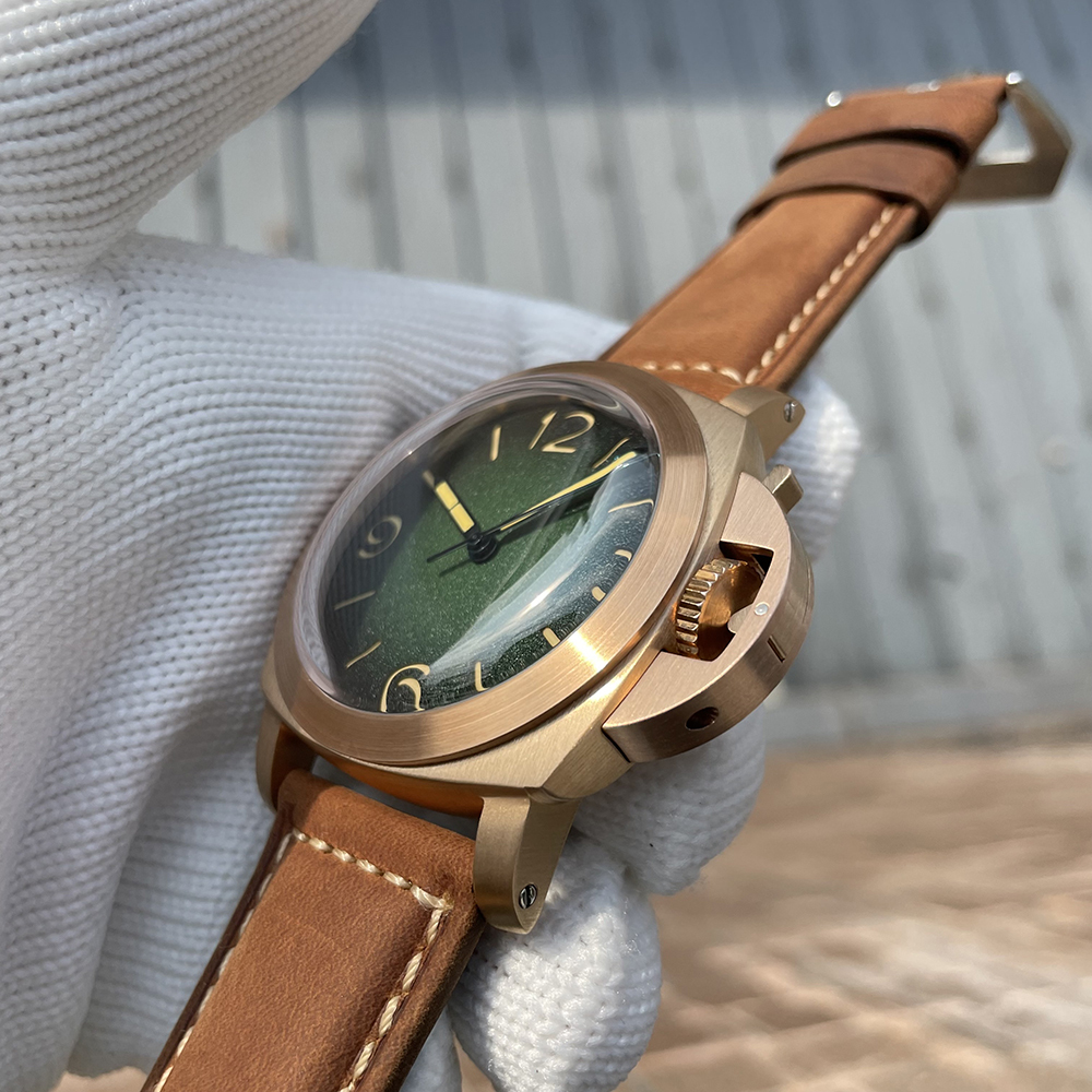 STEELFLIER SF765S Luxury Men Mechanical Watch Bronze NH35 Auto Movement Swiss Green Luminous Transparent Bottom Cover 20Bar Waterproof Wristwatch