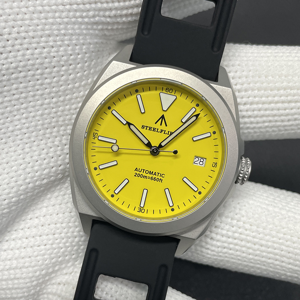 STEELFLIER Official SF2774 Luxury Mechanical Wristwatch ST2130 Movement Super Luminous 20Bar Waterproof Dive Sandblasted Watches