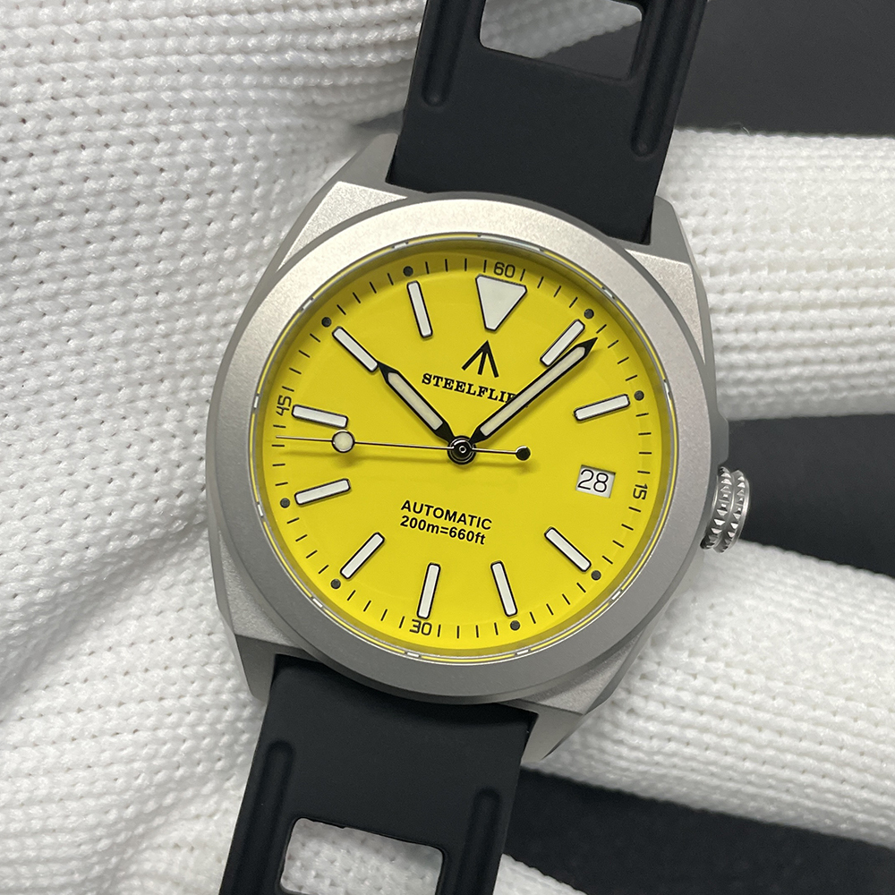 STEELFLIER Official SF2774 Luxury Mechanical Wristwatch ST2130 Movement Super Luminous 20Bar Waterproof Dive Sandblasted Watches