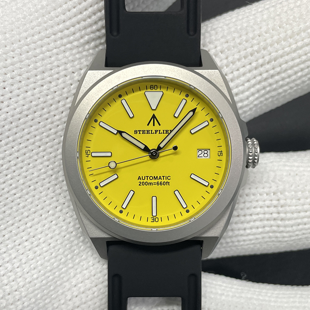 STEELFLIER Official SF2774 Luxury Mechanical Wristwatch ST2130 Movement Super Luminous 20Bar Waterproof Dive Sandblasted Watches