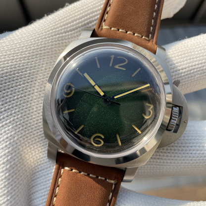 STEELFLIER SF767 Men's Automatic Mechanical Watch Artificial Sapphire Mirror 1000M Waterproof Leather Strap Vintage Wristwatch