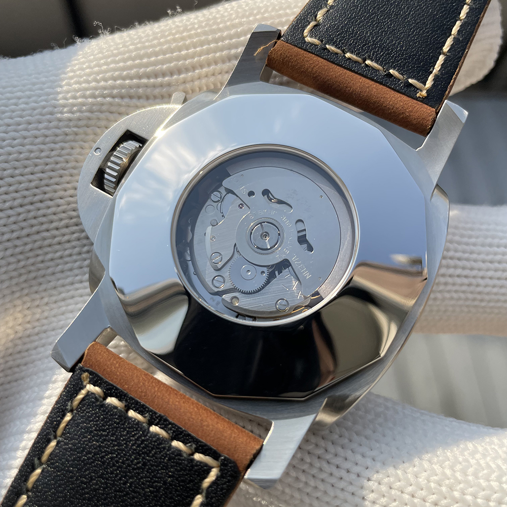 STEELFLIER SF767 Men's Automatic Mechanical Watch Artificial Sapphire Mirror 1000M Waterproof Leather Strap Vintage Wristwatch