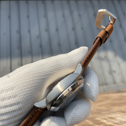 STEELFLIER SF767 Men's Automatic Mechanical Watch Artificial Sapphire Mirror 1000M Waterproof Leather Strap Vintage Wristwatch