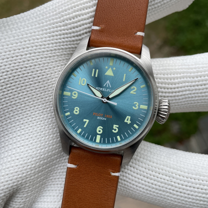 STEELFLIER Official NEW SF740 Quartz Wristwatch Big Crown C3 Luminous VH31 Mute Movement Fashion Business Men Waterproof Watch